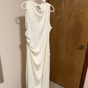 NWT Lady Pipa Cream Formal Backless Sleeveless Dress SiE 5XL